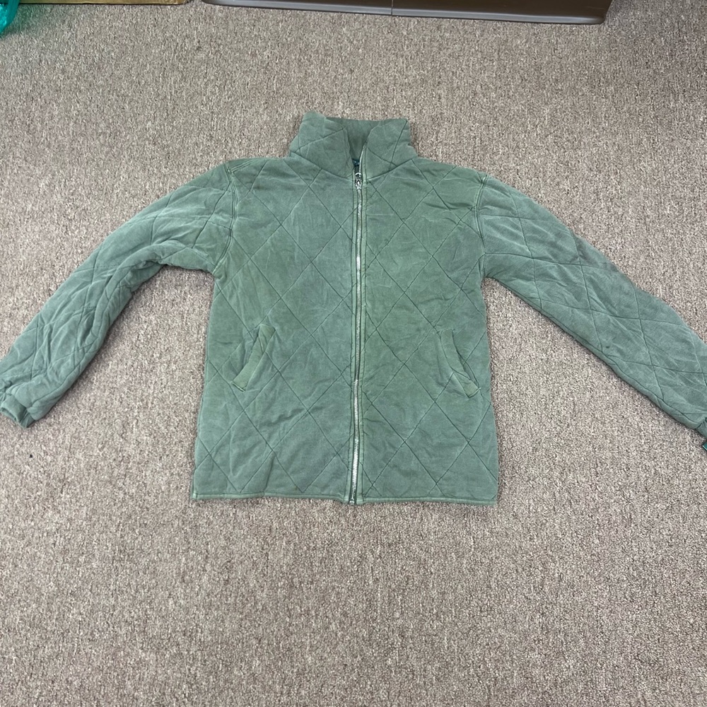 Wild Fable Green Puffer Jacket with Stand-Up Collar